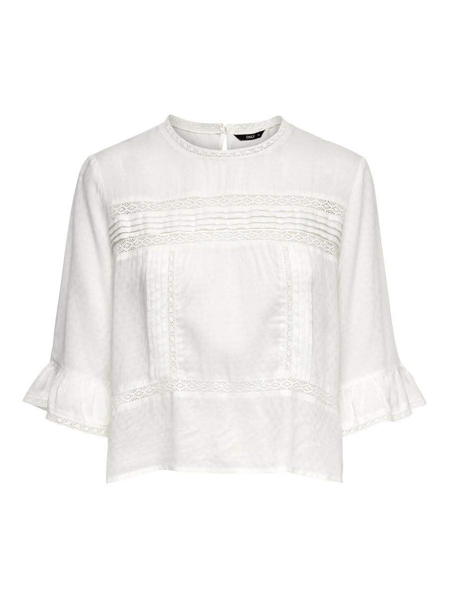 OnlyWomen's Onlanemone 3/4 Flaired Top Noos Wvn Blouse