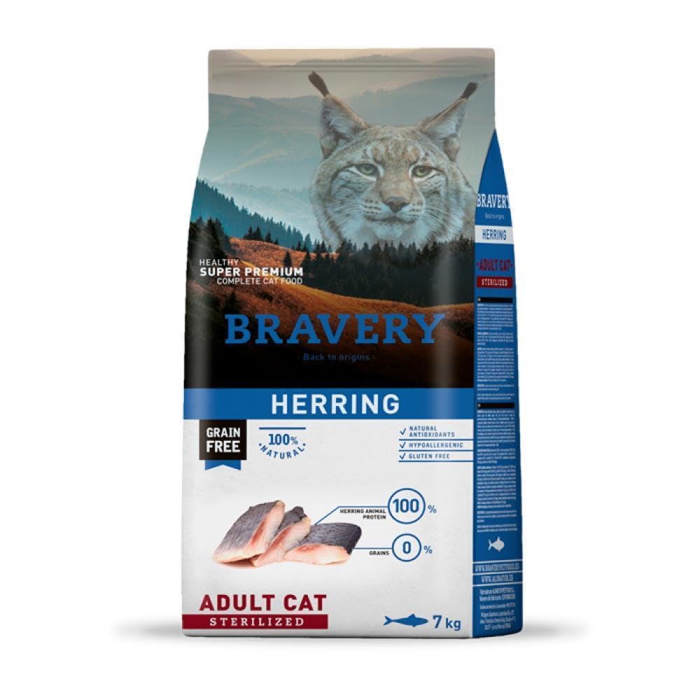 Bravery Gato esterilizado sabor arenque 7 kg