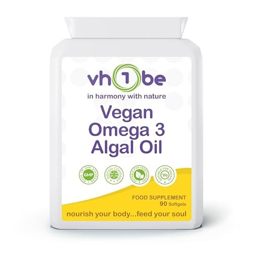 vh1be Vegan Omega 3 Algal Oil Softgels - 90 Pack