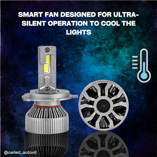 Image of H4 LED Headlight Bulbs - 140W, 6000K Cool White, 2x Brighter, Plug & Play Replacement for Halogen (Set of 2)