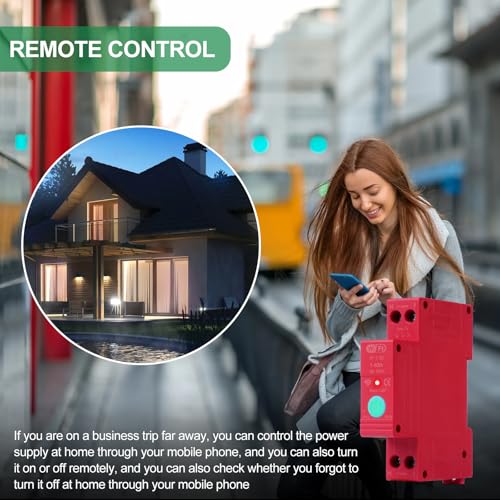 BuyWeek WiFi Circuit Breaker 63A Din Rail Home Circuit Breaker Smart Switch with 3 Timing Modes - Image 4