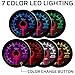 GlowShift White 7 Color 1500 F Pyrometer Exhaust Gas Temperature EGT Gauge Kit - Includes Type K Probe - White Dial - Clear Lens - for Diesel Trucks - 2-1/16