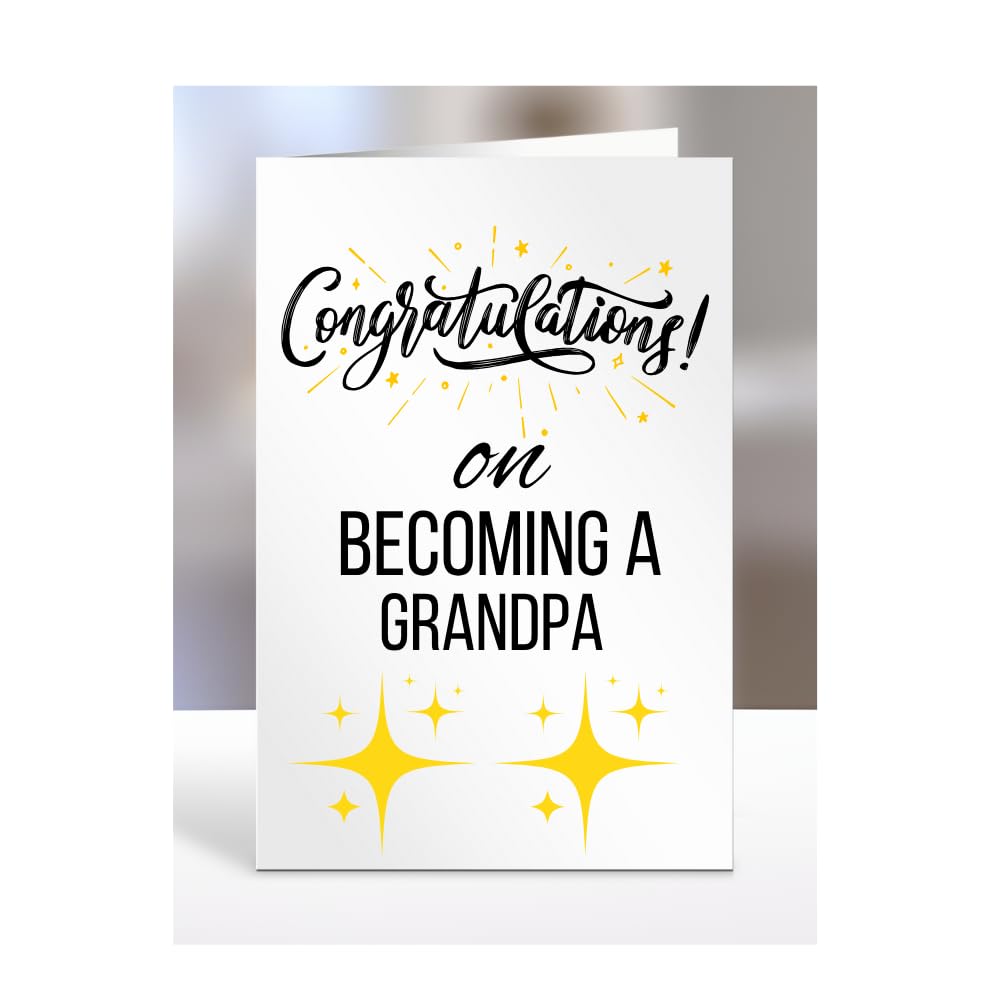 Congratulations on becoming a Grandpa card, Gifts for Men, Women, Presents for Christmas, A5-79_102 โ image 1