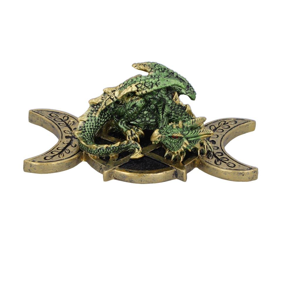 Figurine Nemesis Now Triple Moon Guardian Dragon – Or – 13,2 Cm – Neuf Sous Boîte