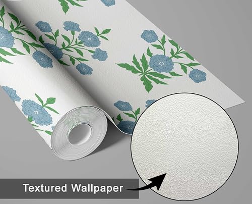 Papier peint vinyle de qualité supérieure marigold blanc texturé style asiatique S4Sassy