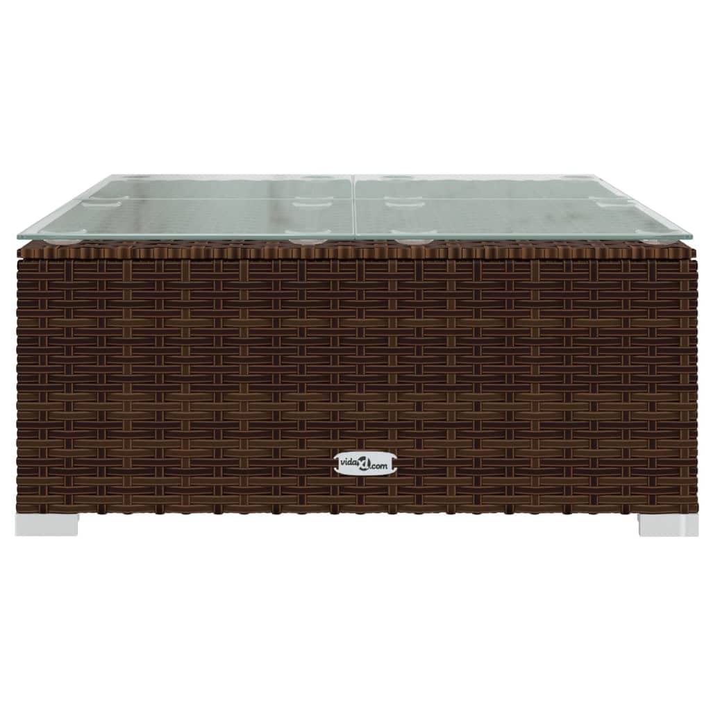 Set Divani da Giardino 8 pz con Cuscini Verde Marrone Rattan PE Resistente Modulare per Esterni, Arredo Lounge da Esterno per Patio, Veranda, Balcone, Terrassa, Relax e Pranzo in Famiglia