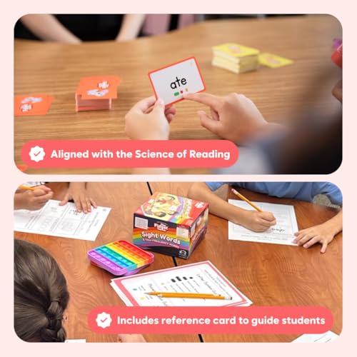 THE FIDGET GAME Sight Words - Reading Flashcards and Pop Fidget Toys for Kids K to Second Grade - Learning Activities and Games for High-Frequency Dolch Sight Words - Includes Mats and Dice - Image 6