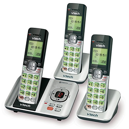 VTech CS6529-3 3-Handset Expandable Cordless Phone with Answering System-Caller ID/Call Waiting