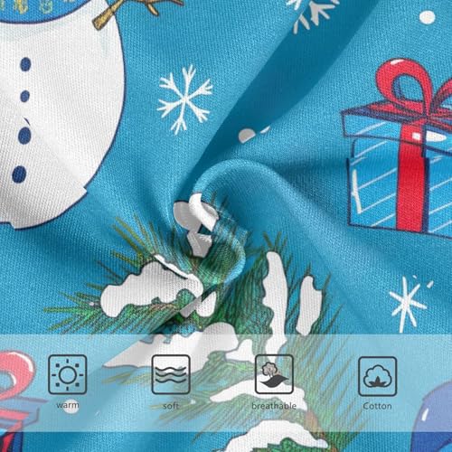 Winter Cute Snowman Blue Little Girl Panties Toddler Girls Underwear Cotton Animal Briefs Underpants 2t3