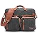 Produktbild CoolBELL umwandelbar Aktentasche Messenger Bag Umhängetasche Laptop Tasche Business Backpack Multifunktions Reise Rucksack Notebook Schultertasche Passend für 17 Zoll Laptop/Herren/Damen, Canvas Grau