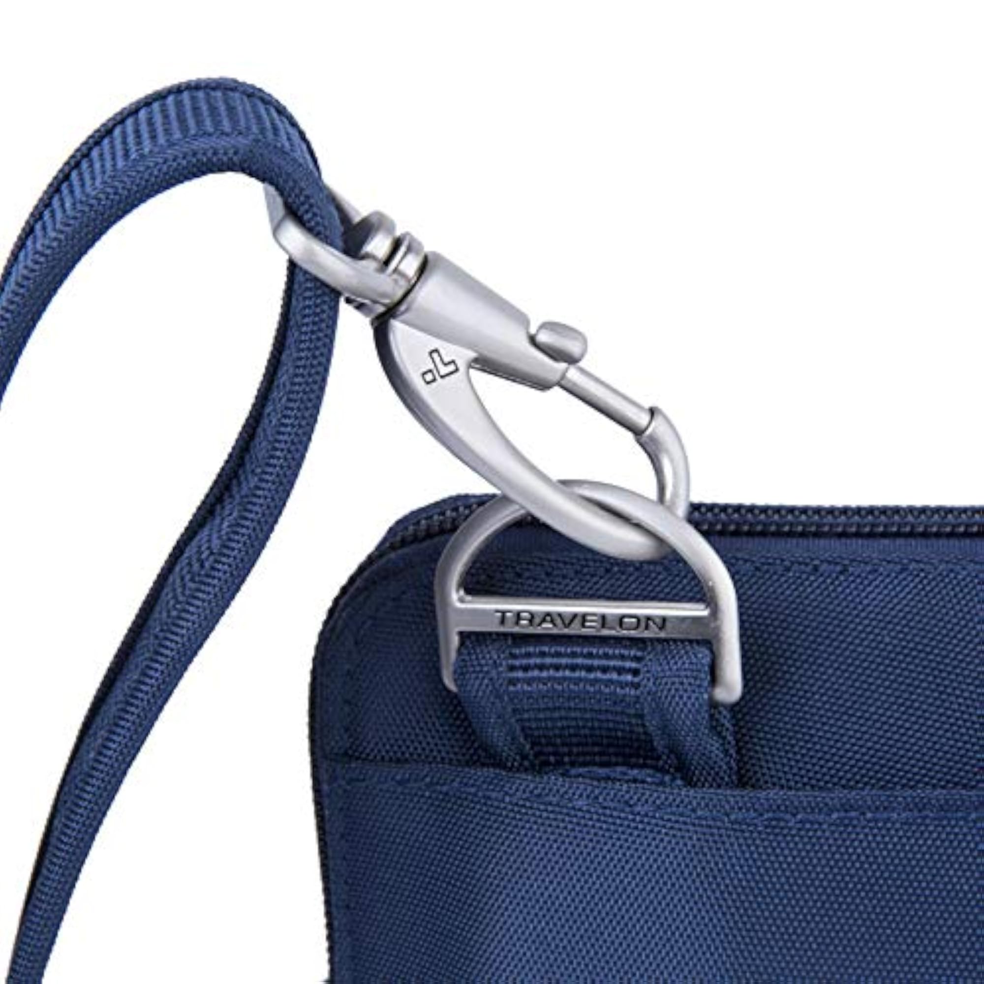 Anti-theft Classic Slim Double Zip Crossbody Bag, Midnight