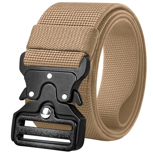 Image of TECEUM Tactical Belt - Heavy-Duty & Quick Release - Military, Work, Rigger, Duty & Utility Belt for Men