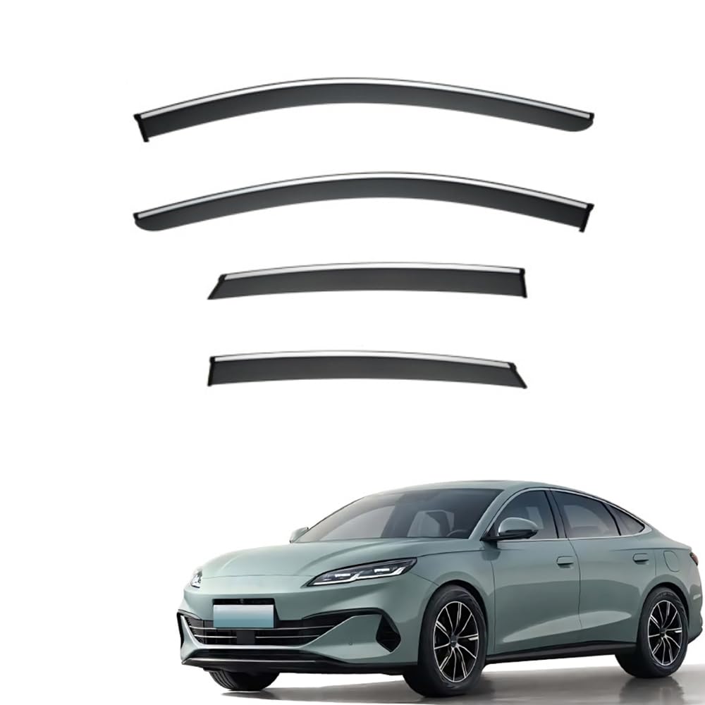 Qoemrhelt Normal 4Pc Set In-Channel Wind Deflectors, For Byd Seal 6 2024-2026 Window Visors Rain Guards Vent Visors Rain & Sun Protection,Car Accessories