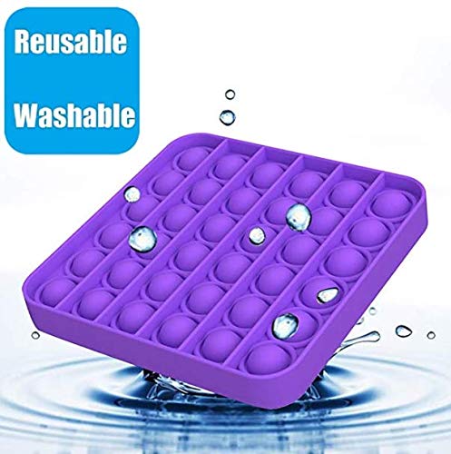 Image of LIVYU LIFE Push pop Bubble Fidget Toy, Stress Relief and Anti-Anxiety Tools Sensory Toy for Autism ADHD to Relieve Stress for Kids and Adults ( Purple)
