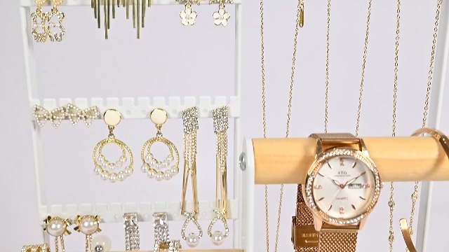 Porta Gioielli 5 Livelli Con Base Ad Anello - Espositore Per Collane, Orecchini, Bracciali E Anelli - Foto 4