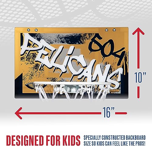 Franklin Sports NBA Over the Door Basketball Hoop - New Orleans Pelicans - image 4