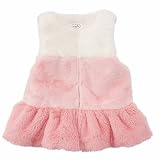 Mud Pie White and Pink Fur Vest