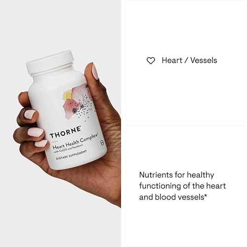 Miniatura 4 de Thorne Heart Health Complex - con CoQ10 y espino - Suplemento de coenzima Q10 con minerales aminoácidos y botánicos - 90 cápsulas