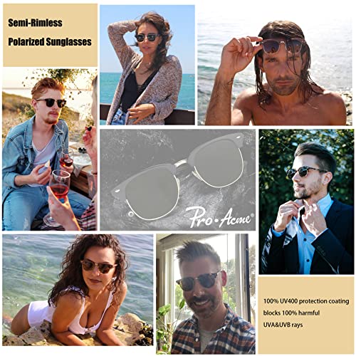 Pro Acme Semi-Rimless Polarized Sunglasses UV 400 Protection for Women Men2