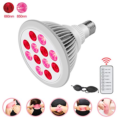 Red-Light Therapy with Remote Control 24W 850nm 660nm Pulsed Light Therapy Device Infrared