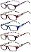 Readers 5 Pack Reading Glasses Ladies Spring Hinge +1.5