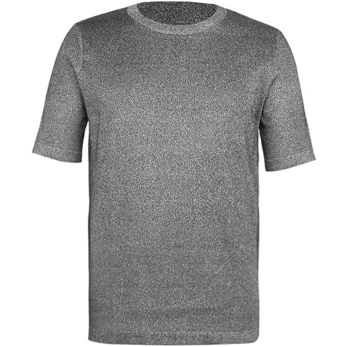 Kgfvesdc Stichsicheres T-Shirt(grau) Schnitt- und stichsichere Weste Rundhalsausschnitt bissfest das nicht leicht zu beschädigen für Polizei und Sicherheitspersonal Patrouille im Dienst
