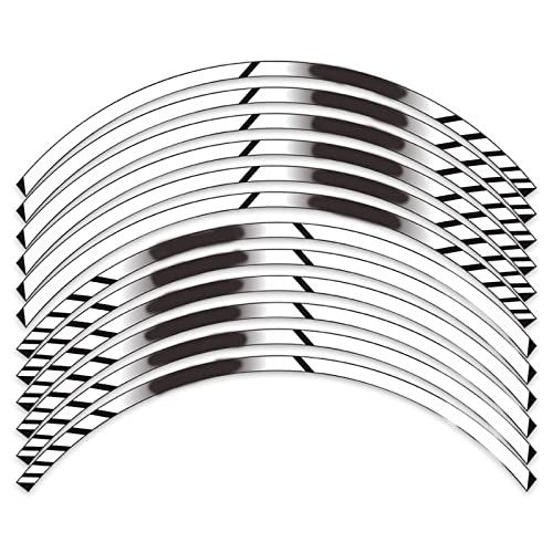 PuLaif Streifenaufkleber Motorrad Reflektierende Aufkleber Vorne Hinten Felgen Haftaufkleber Felgenaufkleber Für Ducati Monster 696 797 821 795 (Color : Silver)