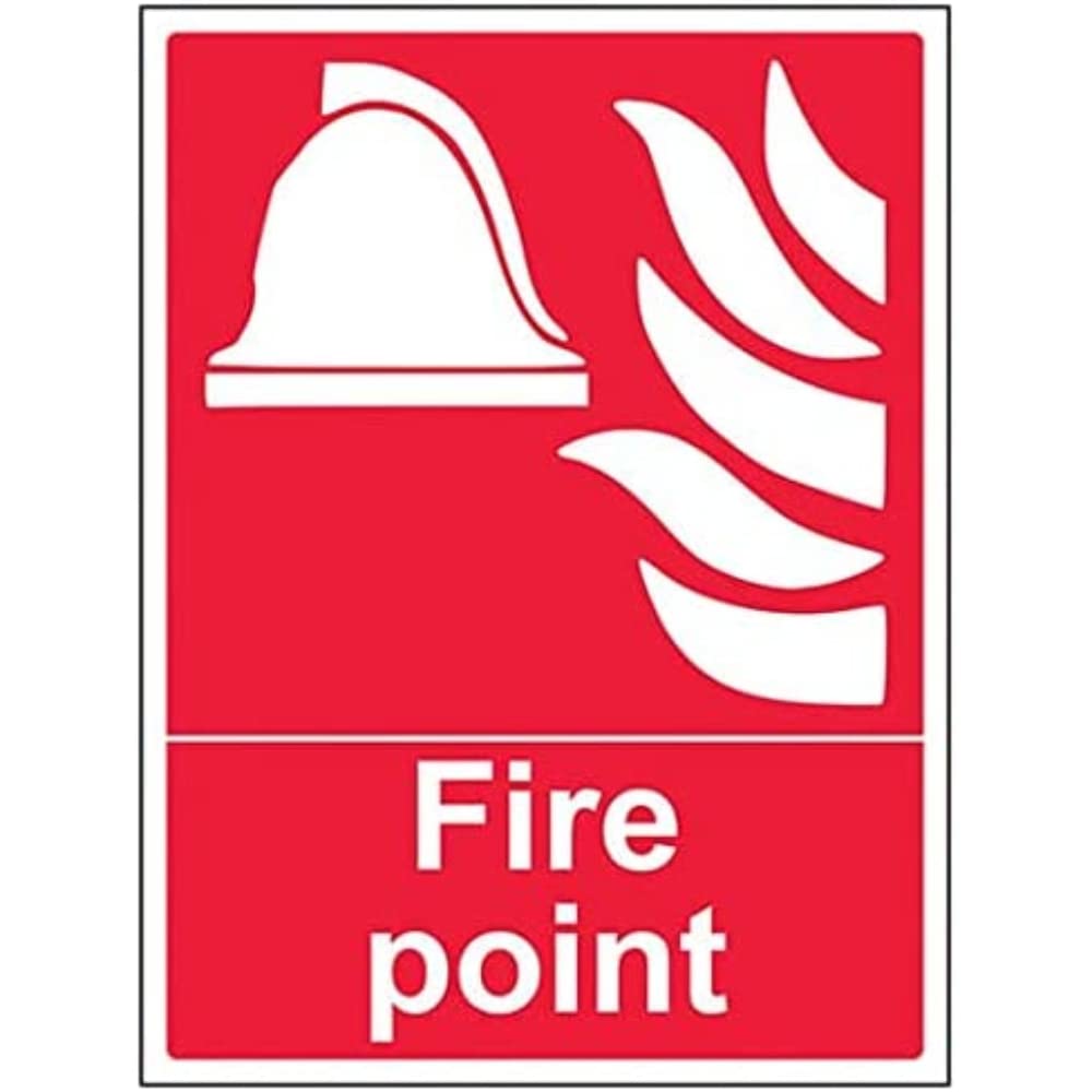 V Safety Eco Friendly Fire Equipment - Fire Point - 300 x 400 mm Safety Sign, Multi, 300x400mm