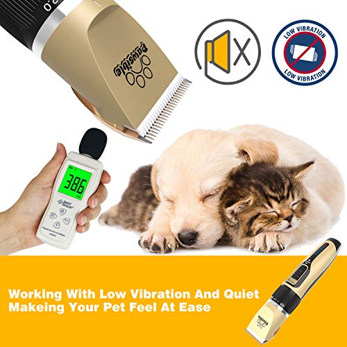 Pawsible Dog Clippers for Grooming Cordless Dog Grooming Clippers with Battery Indicator, Dog Grooming Kit with Dog Trimmer - Rechargeable Pet Clippers for Dogs and Cats