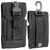 Cordura-Material Schwarz Universal Armee Camo Camouflage Cordura Karabiner Clip Tactical Gürtelschlaufe Hip Holster Tasche Case Handy Cover für Nokia Lumia HTC One X M8 M2 Blackberry Bold Curve 9220 9320 Apple iPhone 4S 4 5 C 5 C Samsung Galaxy S3 I9300 S2 S4 i9500 S5 Mini G800 G900