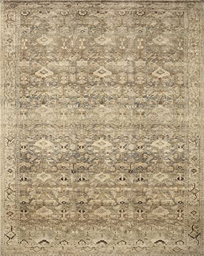 Loloi Margot Collection MAT-04 Antique/Sage 7'-6" x 9'-6" Area Rug, No-Shed Easy Clean Large Patterned Area Rug for Living Room, Bedroom, Dining Area