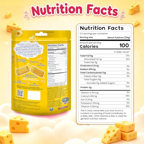 WANT WANT Toddler Mum-Mum Wafer Sticks, White Cheddar Cheese, 6 Packs - image 2
