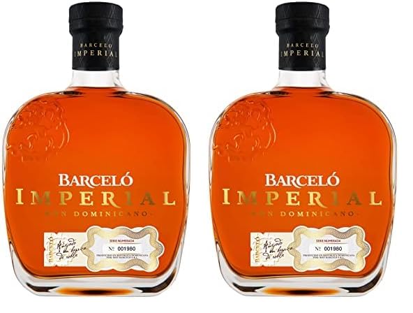 Ron Barceló Imperial Ron Dominicano, Fruta seca, Herbáceo, 700 ml (Paquete de 2)