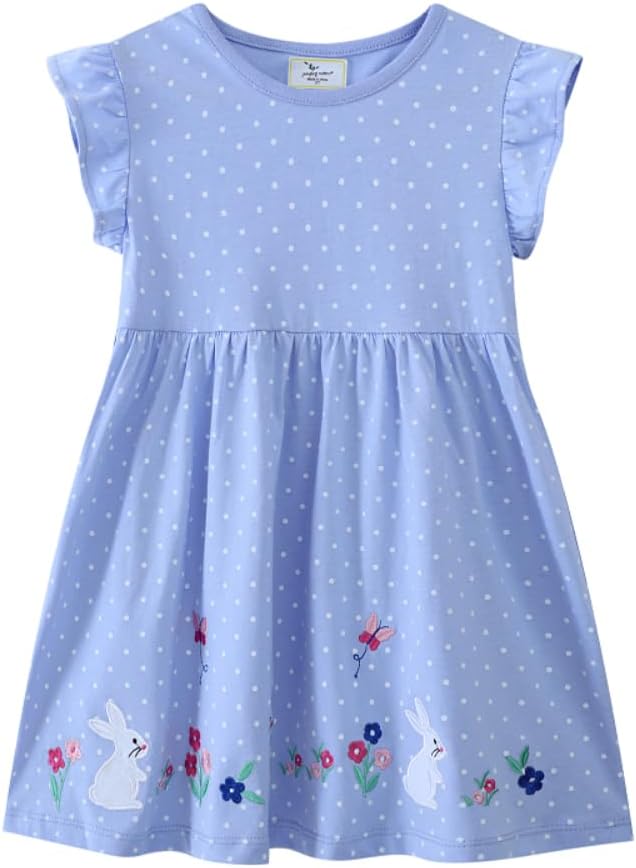 Girls Dress Toddler Kids Flutter Sleeve Summer Dresses Unicorn Swing Casual Sundress Party Playwear Holiday Clothes