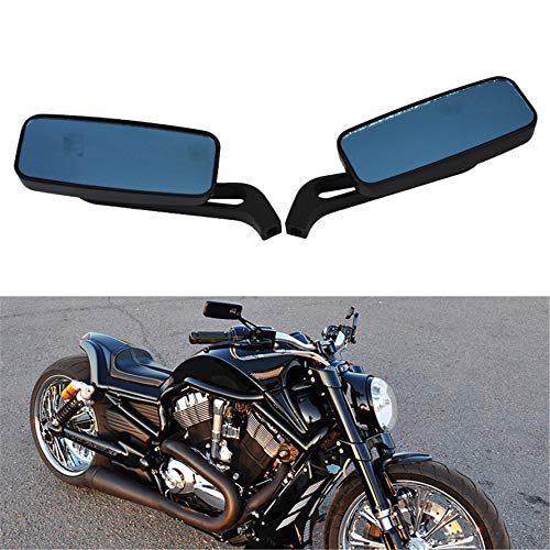 Image of munirater Black Motorcycle Aluminum Side Mirrors Replacement for Dyna /Iron 883