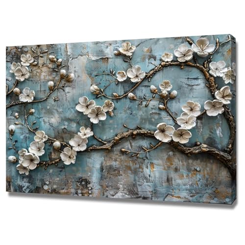 Tableau abstrait de fleurs de haute qualité décoration murale salon 50x70