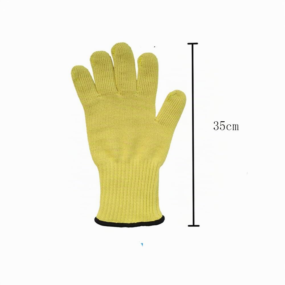 Guantes Profesionales Resistentes a Altas temperaturas Guantes retardantes de aramida para fundición de Metales, fundición Industrial, horneado en Horno, Barbacoa al Aire Libre, etc.