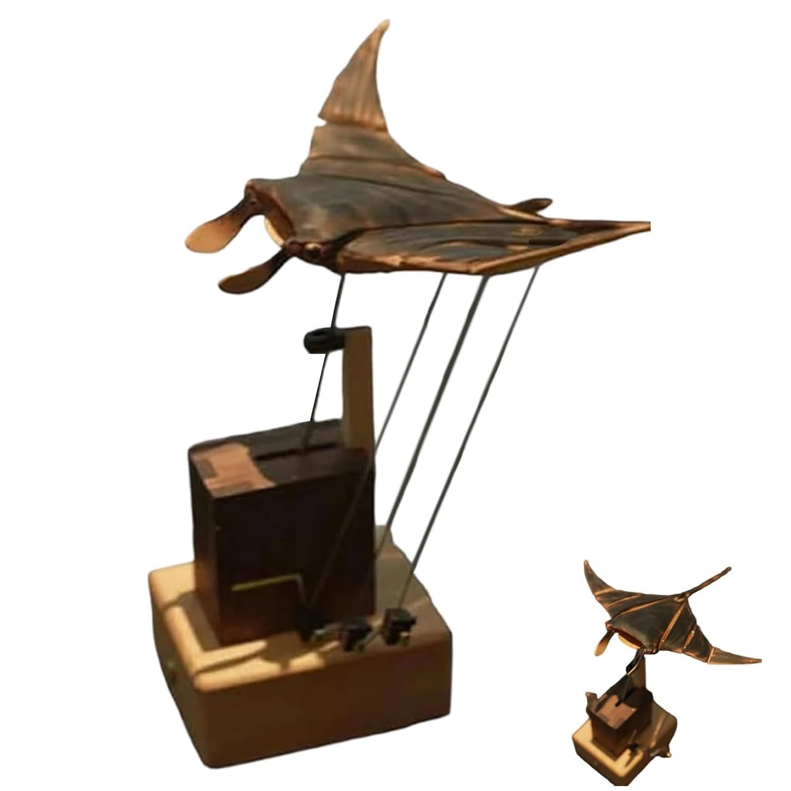 Raie manta cinétique en bois pour sublimer votre bureau ou votre salon