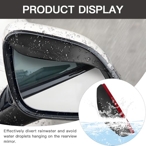 Image of 2PCS Car Rearview Mirror Rain Covers, Side Mirror Rain Guard, Durable, Effectively Blocks Rainwater, Maintains A Clear View, And Is Suitable For Most Car Models (Black, 2PCS)