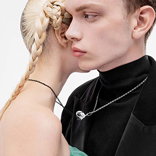 Matching Necklace for Couples, Personalized Yin Yang Pet Cat Pendant Necklace, Boyfriend and Girlfriend Promise Couples Necklaces for Him and Her, Relationship Jewelry Gift for Couples Best Friends2