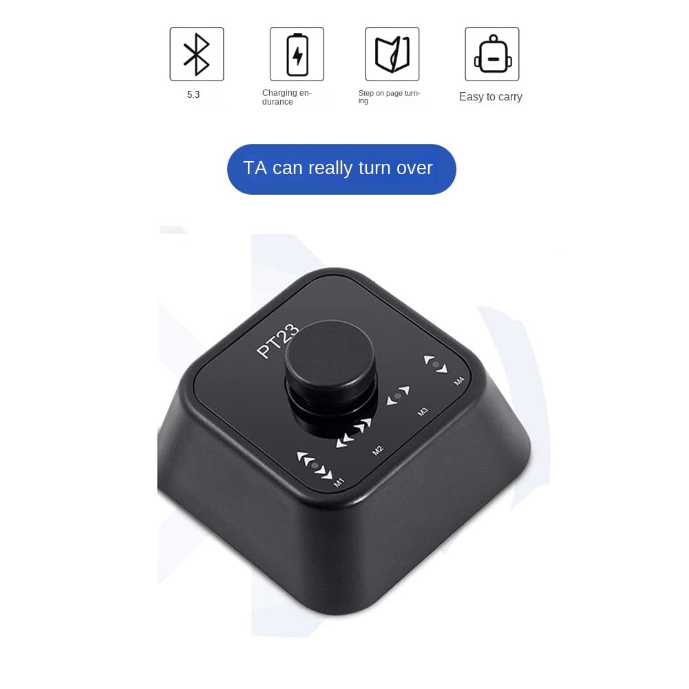 Pédale Tourne-Page Sans Fil Rechargeable – Pour Tablette, Piano, Guitare, Saxo, 10 M Portée, 5 Fonctions