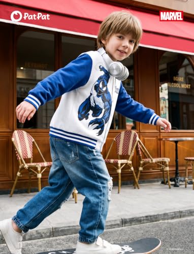 Image of Disney Marvel Bomber Jacket Spider Man Toy Story Cars Varsity Cardigan2-13Y