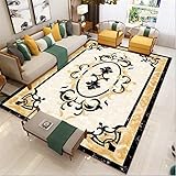 alfombra para videojuegos retro  Alfombra De Juegos Amarillo Alfombra Sala De Estar Flor Amarilla Patrón Retro Alfombra Dormitorio Duradero Alfombra Infantil 200X300Cm Alfombras Salon Grandes 6Ft 6.7\'\'X9Ft 10.1\'\'