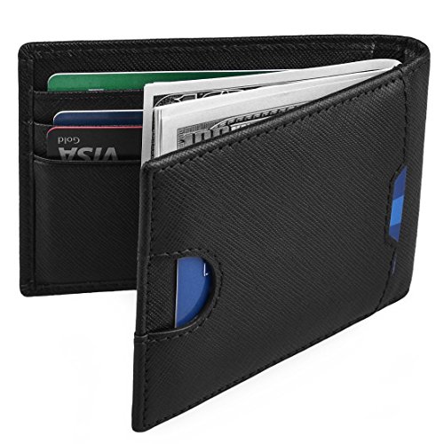 Mens Money Clip Wallet RFID Blocking Slim Wallets Leather Front Pocket Wallet