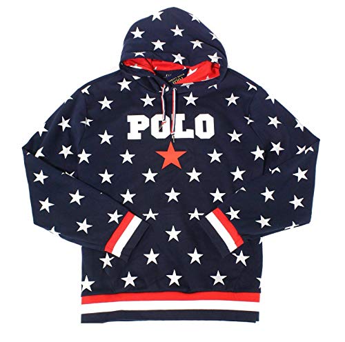 Polo Ralph Lauren Mens Sweater Navy Medium Star Hooded