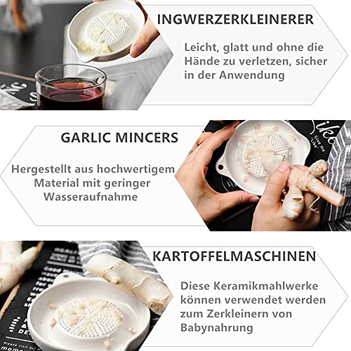 Foto von Norhogo Keramik Reibe, Keramik Ingwer Reibe, mit Bürste geliefertKnoblauchreibe Obstreibe Gemüsereibe Wasabireibe Für Ingwer Knoblauch Zwiebel orbicular