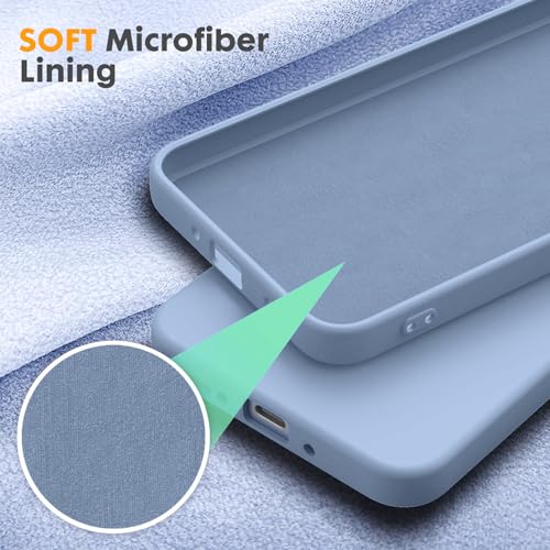 Image of DIZORO Microfiber Candy Case for Samsung A17 5G Smooth Touch Cushion Liquid Soft Silicone Gel Rubber Phone Cases Non-Slip Full Body Protective Shockproof Back Cover -Carolina
