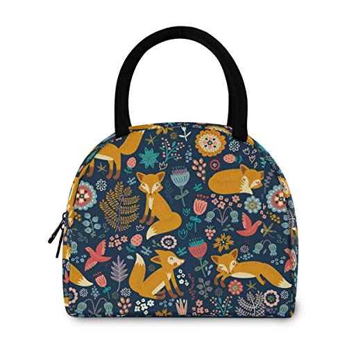 Orezi Cute Cartoon Forest Fox School Lunch Bag For Girls Boys,Insulated Lunch Tote Bag,Leakproof Container Lunchbox For Woman Men Work Picnic Hiking Fishing #TOP2