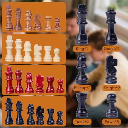 Juego de Ajedrez de Madera para 3 o 4 Jugadores miniatura 3