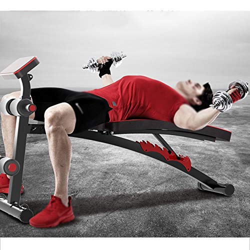 Image of Small Dumbbell Dumbbell Bench, Aids Birds Dumbbell Bench Stool Stool Fitness Chairs with Leg Extension Device Fitness Dumbbell